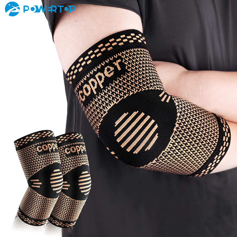 Tennis Elbow Brace - 1 buah lengan kompresi siku tembaga,